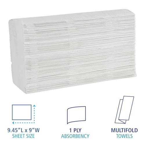 Boardwalk B6200 9x945 1-Ply Multifold Paper Towels - White 16-Pack