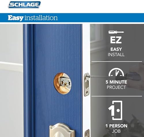 Schlage Deadbolt with Latitude Lever Matte Black