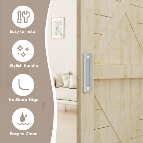 JUBEST 8 Stainless Steel Sliding Barn Door Flush Pull