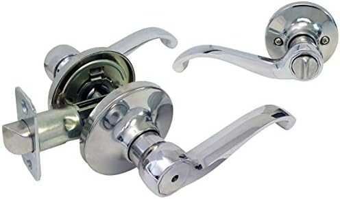 eBuilderDirect Polished Chrome Door Lever Handle for EntryPrivacyLock