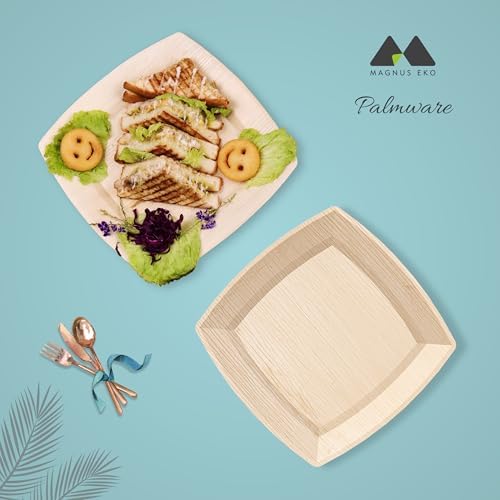Eco-Friendly Bamboo 50-Piece Party Plates