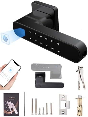 Secure 4 in 1 Door Lock with Fingerprint Key App Control
