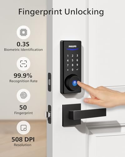 Philips Video Door Lock with Doorbell Fingerprint Entry Deadbolt