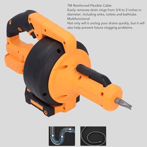 Cordless Drain Auger 7m Power Tool for Clogs
