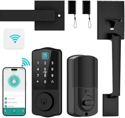Secure Convenient Front Door Lock with Alexa Voice Control Bluetooth