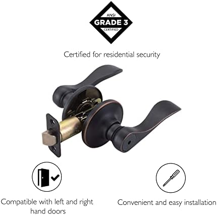 Design House Door Lever Oil Rubbed Bronze 2-Pack