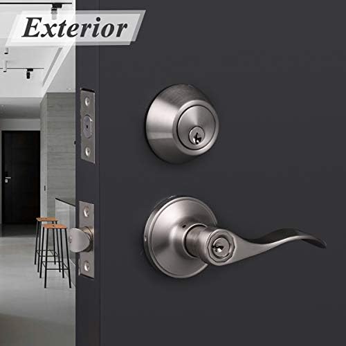 Probrico Wave Style Entry Door Handle Set