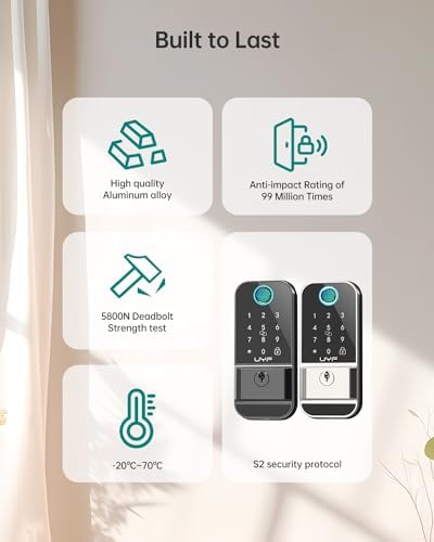 Smart Front Door Lock with Fingerprint Bluetooth Entry UYF