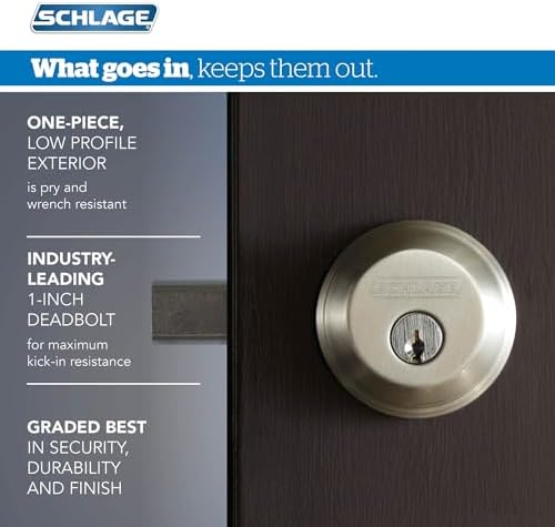 Schlage Deadbolt with Latitude Lever Matte Black