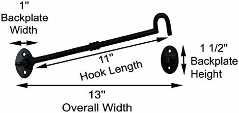 Renovators Supply Manufacturing Professional Door Latch Black Wrought Iron
