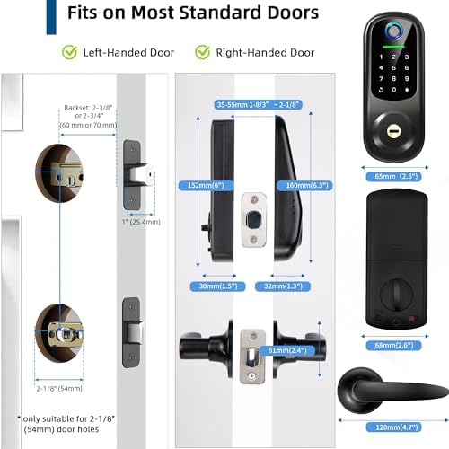 YOSIMIKA APP Control Front Door Lock Set