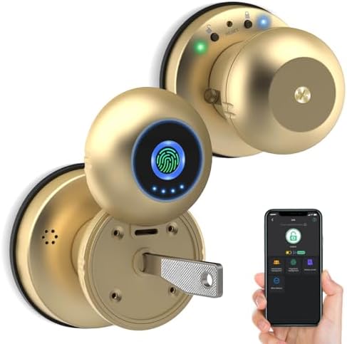 Smart Door Lock with Fingerprint More Anweller Q1 Wired Gold