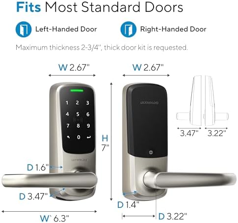 Ultraloq Latch 5 Smart Lock with NFC and Keyless Entry