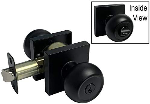 eBuilderDirect Black Entry Door knobs Lock Set