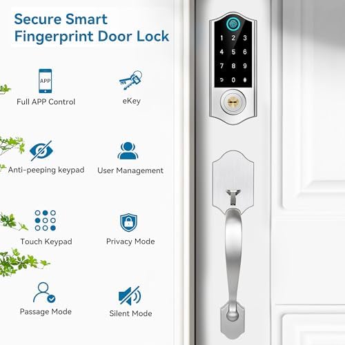 Harfo Fingerprint Smart Door Lock with Handle Set