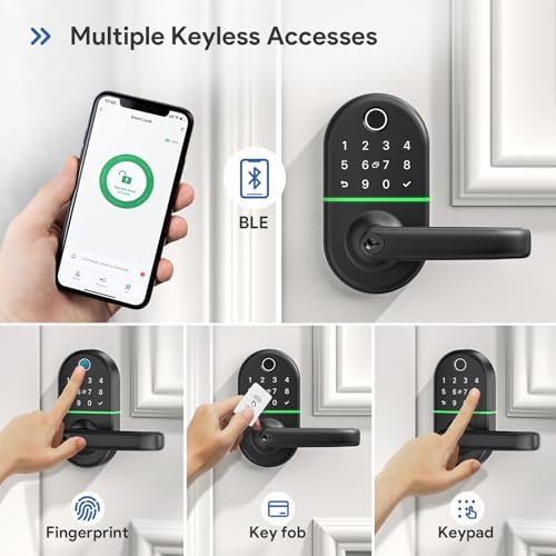 Smart Front Door Entry Secure Balance with 7 Unlock Methods