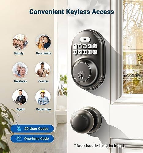 Veise Keyless Entry Door Lock Matte Black