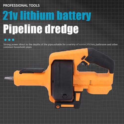 Cordless Electric Auger Lithium Pipe Snake with Automatic Feed