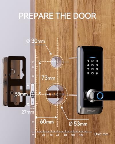 TMEZON Smart Door Lock with Fingerprint Keypad Entry