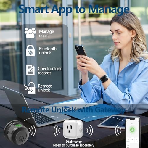 Fingerprint Door Lock Keyless Entry Smart Deadbolt Lock