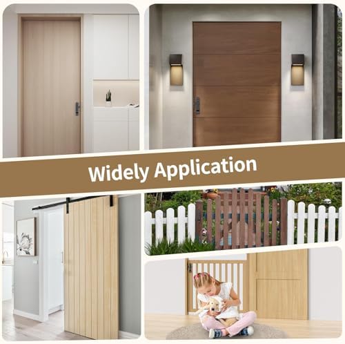 Sturdy Barn Door Lock with Handle Black