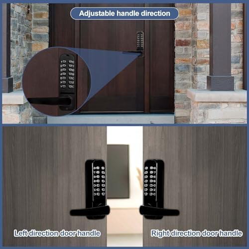 Double Sided Keyless Door Lock with Adjustment