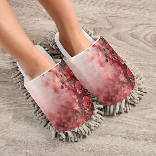 Burbuja Valentine Roses Microfiber Mop Slippers Unisex