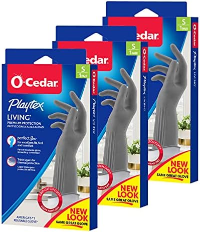 Reusable Cleaning Gloves Easy to Clean Anti-Microbial Small 3Pack Set