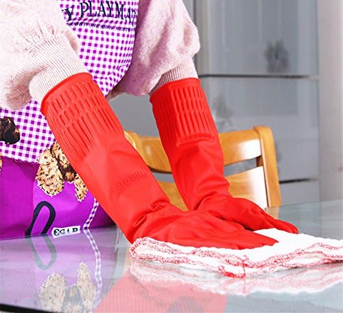 Vivid YSLON Waterproof Rubber Gloves for Kitchen Dishwashing Reusable