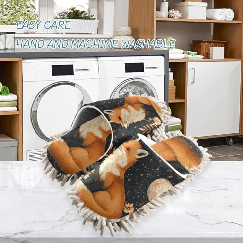 Magic Fox Washable Mop Slipper for Men Women