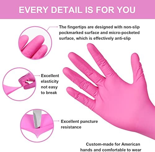 FINITEX Pink Latex-Free Disposable Gloves