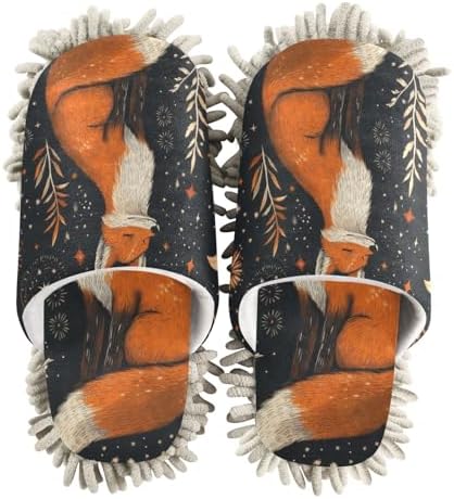 Magic Fox Microfiber Non-Slip Slippers for Mop Washable Men WOMEN