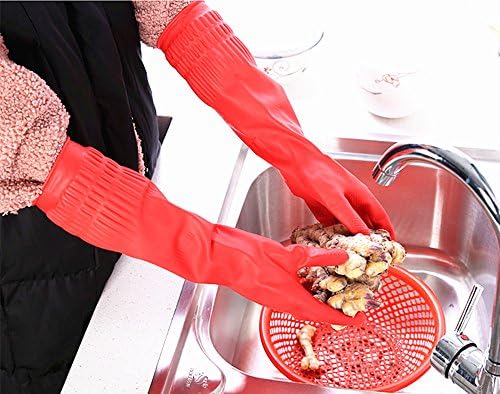 Vivid YSLON Waterproof Rubber Gloves for Kitchen Dishwashing Reusable