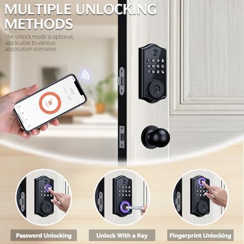 Smart Front Door Lock with Fingerprint App Control