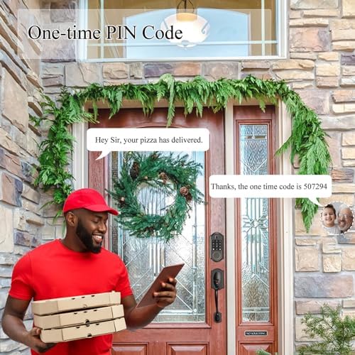 Front Door Smart Lock with fingerprint no key entry Oil Rubbed Bronze