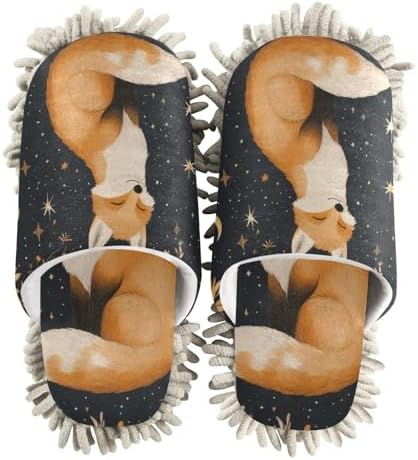 Magic Fox Washable Microfiber Cleaning Slippers