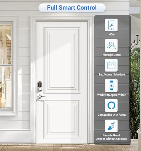 Veise Smart Door Lock Set with fingerprint keyless entry and app control