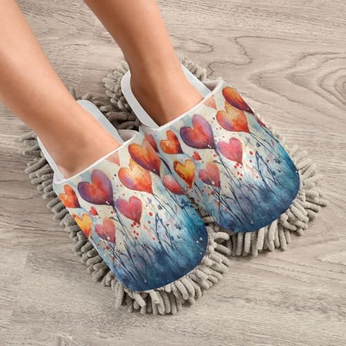 Burbuja Valentine Hearts Mop Slippers
