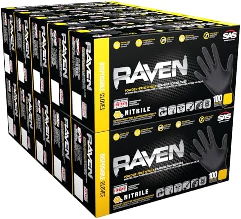 AmazonBasics Nitrile Powder-Free Disposable Gloves X-Large Case