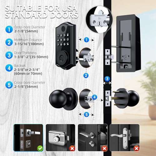 Smart Front Door Lock with Fingerprint App Control
