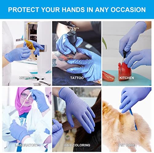 FIMTEX Ice Blue Nitrile Exam Gloves