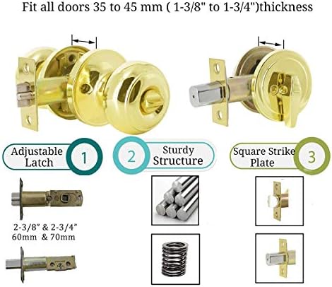 Secure Entry Knobs Set for Home Security