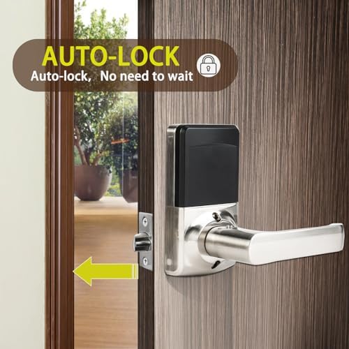 Keyless Entry Door Lock with Backup KeysKeypad EntrySilver Door Lock