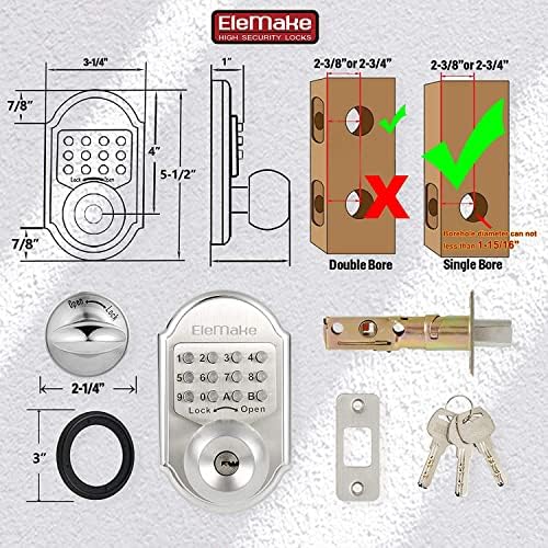 Secure Entry Keyless Keypad with Stainless Steel Security