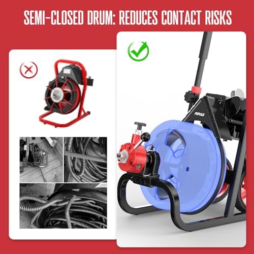 Fast-acting drain cleaner with auto feed system