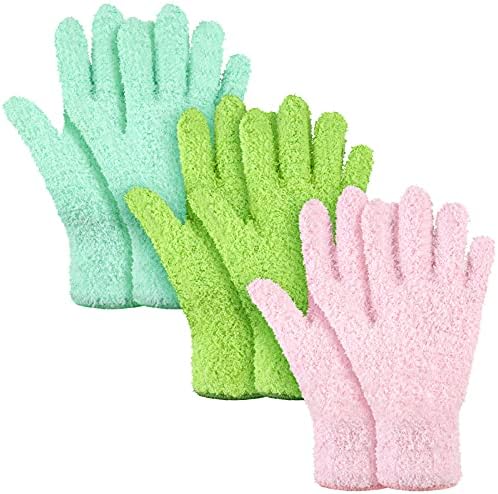 Dust-Free mittens reusable microfiber gloves for women 3 pairs