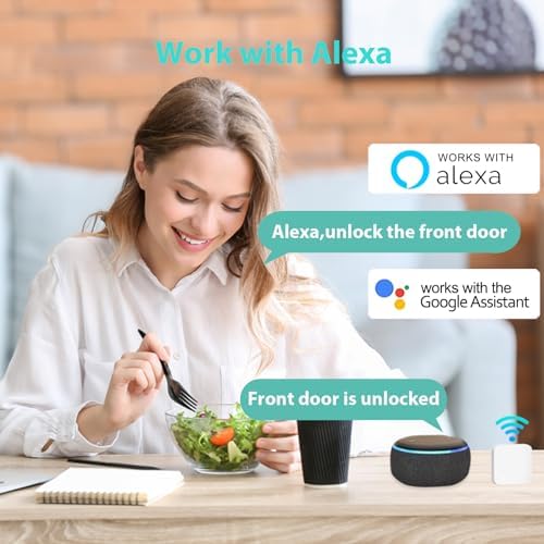 Secure Convenient Front Door Lock with Alexa Voice Control Bluetooth