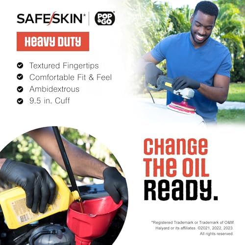 Durable Nitrile Gloves for Cleaning Mechanics