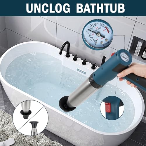 ProspBegal Battery-POWERED Toilet Plunger Multi-HEAD System for Efficient CLOWNING