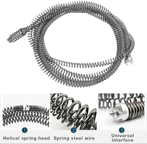 Fockety Auger Spring Cable 06inch Manganese Steel Snake for Clogs